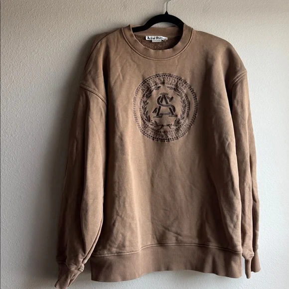 Acne Studios Forban Oversized Logo Embroidered Loopback Cotton-Jersey Sweatshirt - Picture 2 of 6